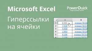 Гиперссылки на ячейки Excel