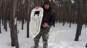 Тест самодельных снегоступов из полипропиленовых труб и веревки