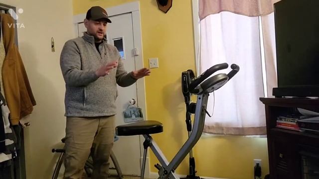 Exerpeutic Folding Magnetic Upright Bike with Pulse and maximum weight