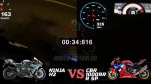 Kawasaki Ninja H2 🆚️ Honda CBR1000RR R Fireblade SP | 30-300kph Acceleration GPS |Top Speed Attempt