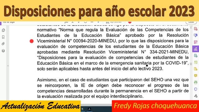 Disposiciones para el año escolar 2023, Repitencia de estudiantes que no logres competencias.