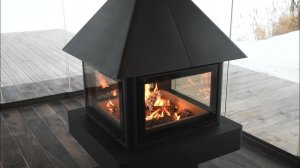 Островные камины ЭкоКамин Эклипс