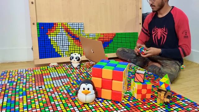 @souravjoshivlogs7028 Rubik's cube Mosaic Art | Birthday & 17 Million Special | #souravjoshivlogs