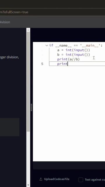 python division #hackerrank solution explanation  #python #coding #cse