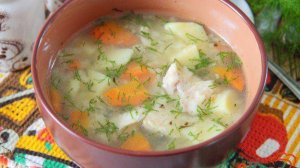 Уха из головы и хвоста щуки с рисом