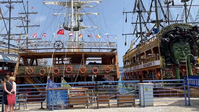 August in Alanya| Summer city walks  2023 | Turkey 🇹🇷 | Balik ekmek| Port#travel #walkingtour|#like