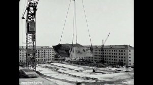 1968 год. Тюмень. Строительство пятиэтажных домов на КПД.