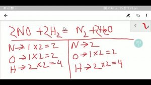 NO + H2 =N2 + H2O Balanced Equation||Nitric oxide plus Hydrogen=Nitrogen plus Water Balanced Equ.