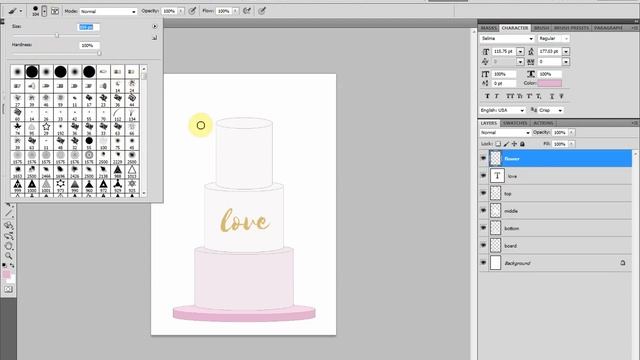 Drawing A Cake Design On Your Computer | How to | Digital Drawing | Cherry Business