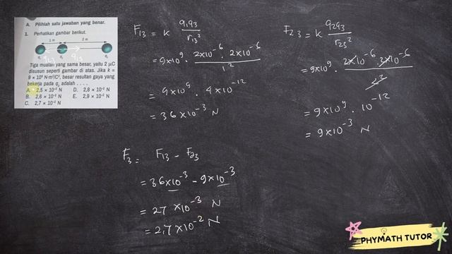 DRILL SOAL | GAYA COULOMB PADA MUATAN SEGARIS DAN SEGITIGA смотреть онлайн
