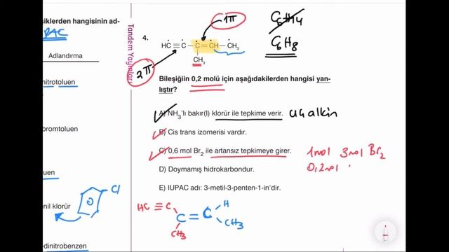 Alkinler ve Aromatik Bileşikler/AYT-12 .Sınıf Soru Çözümü-3(Sınav Tadında ÖSYM Tarzı Güncel Sorular