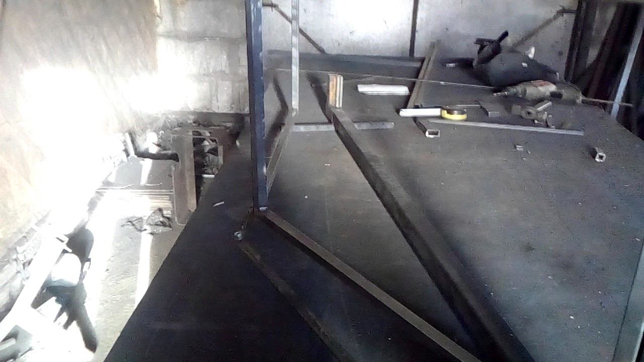 Распашные складные ворота. Макет.