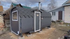 Баня бочка "Квадро" 4.5 метра с боковым входом купить в Балахне.