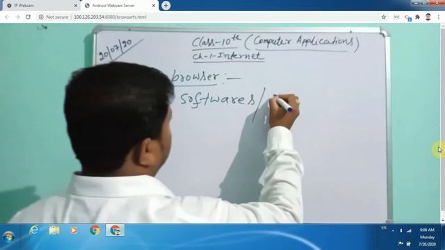 Lecture- 4, X- Computer  Applications Ch- 1(Internet), Topic:  Web server, web browser and intranet
