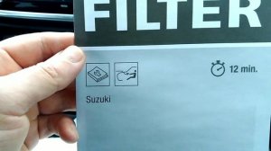 Suzuki SX4 S-Cross ( III поколение 2016-2021) Замена фильтра салона.
