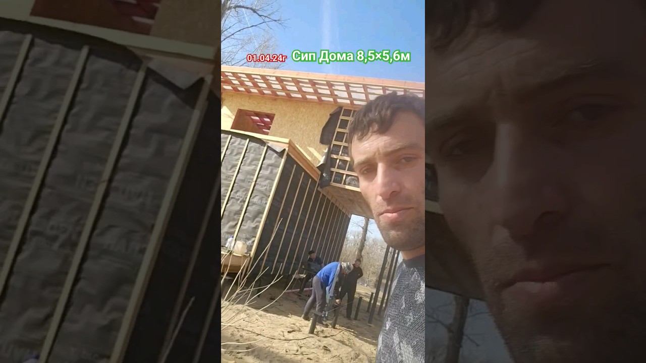 Веранда к дому и Стяжка Тёплый Пол #дом34кафян #волгоград #сипдома #каркасныйдом #винтовыесваи