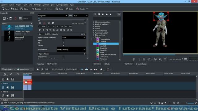 Animação no Kdenlive: Trocar Rostos de Vídeos por uma Foto - VIDEOAULA 73 смотреть онлайн