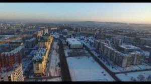 Смог в Новокузнецке, съемка с воздуха, аэросъемка