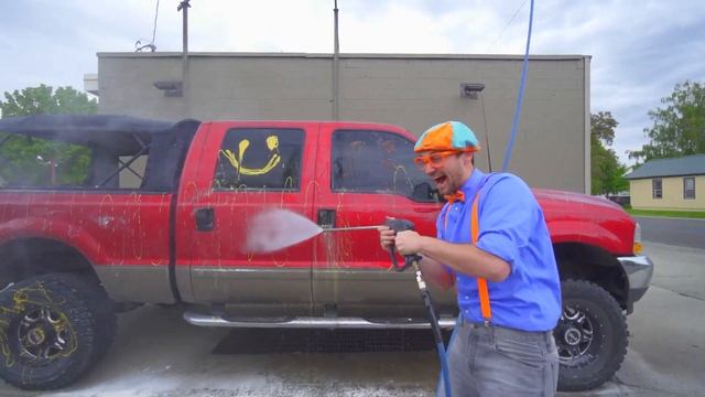 HOT! Blippi Eats Hot Sauce | Blippi Visits a Car Wash | Vehicles For Kids | Funny Educational Video смотреть онлайн