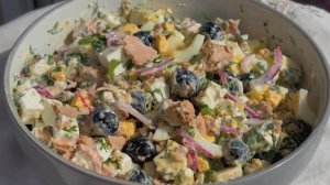 Салат с Тунцом и Фетой—Вкусный и Сытный, Без Майонеза!!!