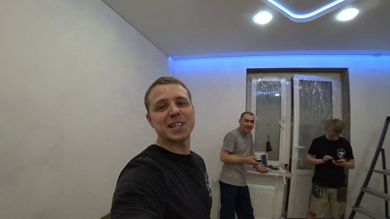 Двухуровневый натяжной потолк с подсветкой/Отзыв заказчика