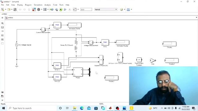Power Factor and Power Measurement in RL AC Circuit using MATLAB Software | RL AC Circuit in MATLAB