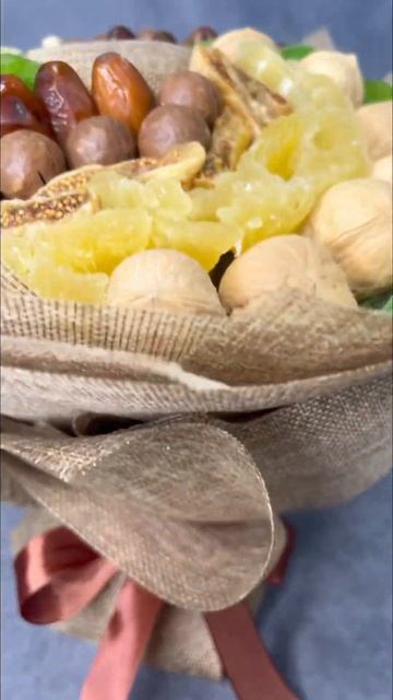 Букет из сухофруктов и орехов #букет #сухофрукты #заказ #доставка #букетназаказ #вау #подарок