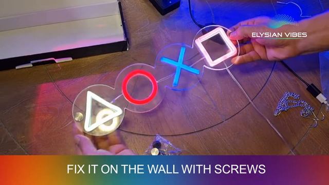 Elysian Vibes CONTROLLER Gaming Neon Signs for Room Led Neon Signs play station gamer neon sign