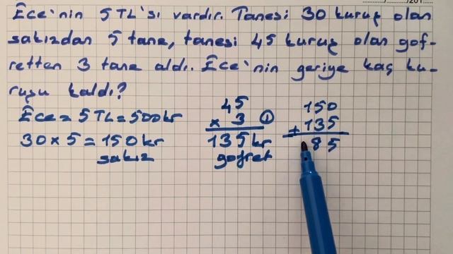 3.SINIF PARA PROBLEMLERİ.LİRA İLE KURUŞ ARASINDAKİ İLİŞKİ #lira #para смотреть онлайн