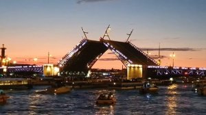 Развод мостов. ускоренное и обычное видео. 06.2022_Питер