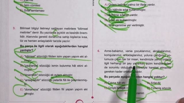 KAMP 13.GÜN / Dil bilgisi DENEMESİ ( RÜŞTÜ HOCA )