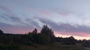 Закат вблизи леса Старые Батеки.