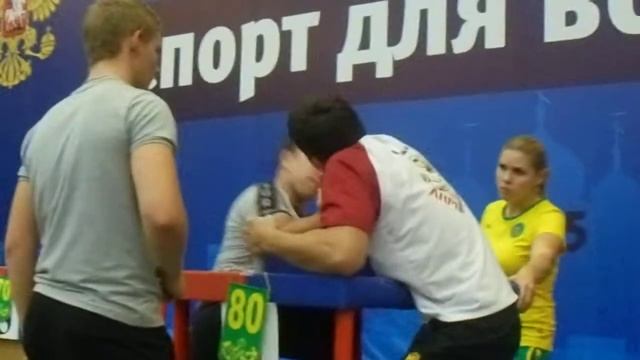 Чемпионат Краснодарского края по армспорту 2015 Никитин 80 кг правая смотреть онлайн
