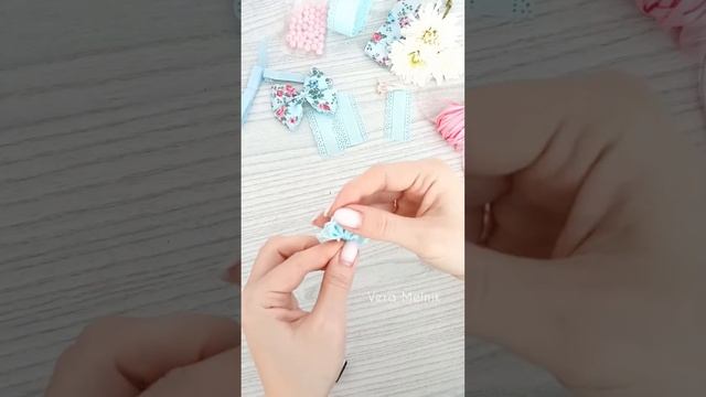Нежный бант/Камелия/Мастер-класс/DIY/tutorial #бантикиизлент #бантикиканзаши #камелияканзаши