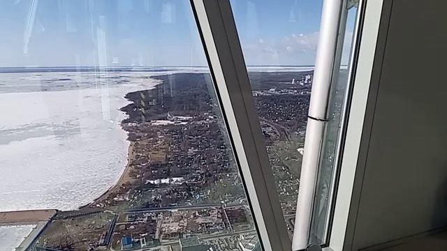 Лахта-центр. Виды с нижней смотровой площадки 360.