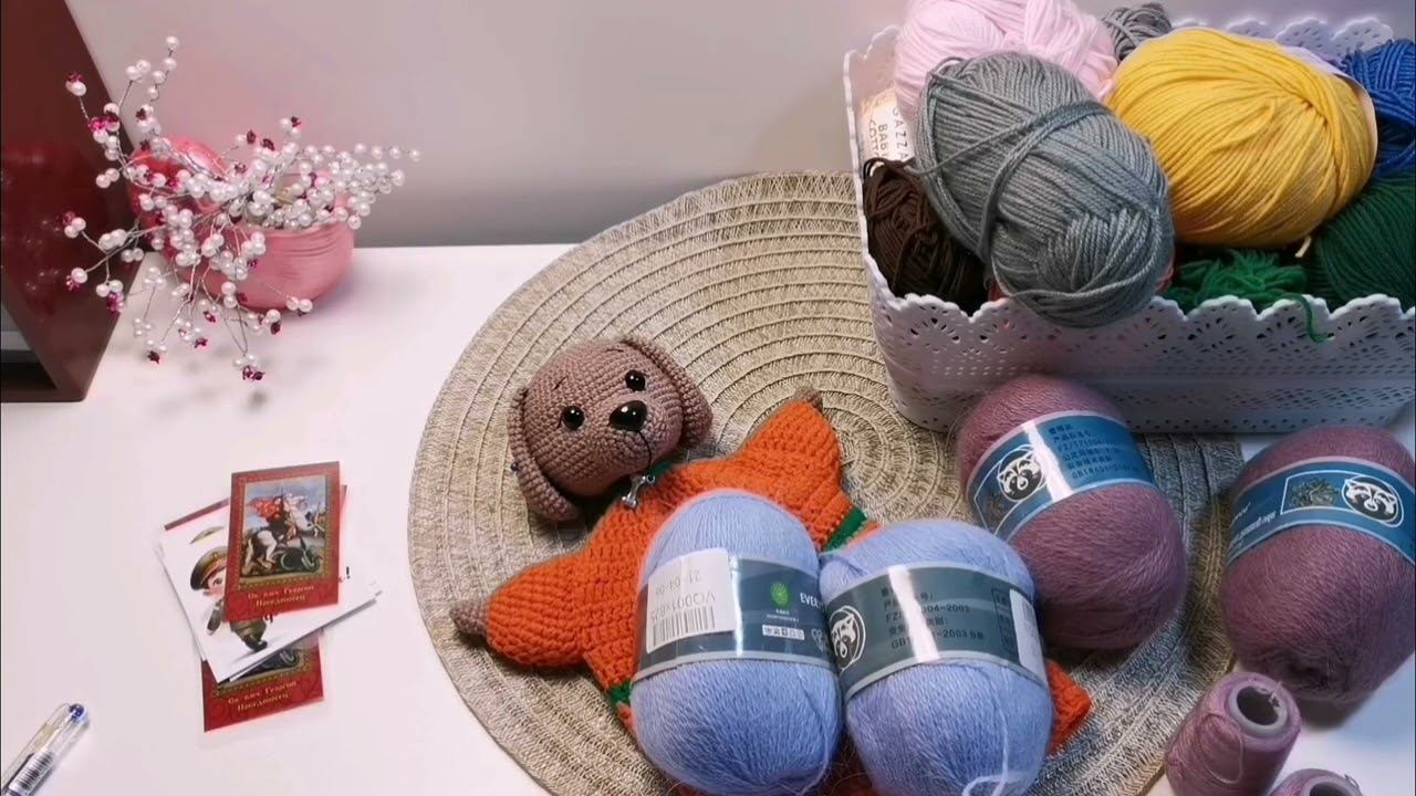 Вязовлог 6/25. Вяжу заказ. Вступаю в новый марафон. Игрушки связаные в онлайне. #вязаниеназаказ
