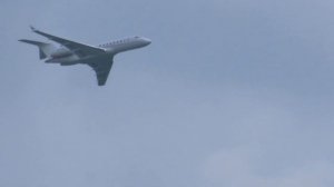 Бизнес-Джет Bombardier Global 5000 Авиакомпании RusJet на заходе во Внуково