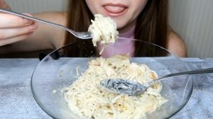 🍝/ASMR/ Спагетти Со Сливочным Соусом/ Звуки еды