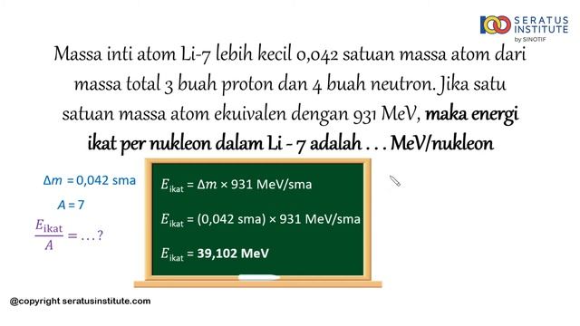 Fisika Inti - Soal 19 Energi Ikat per Nukleon dalam Litium смотреть онлайн