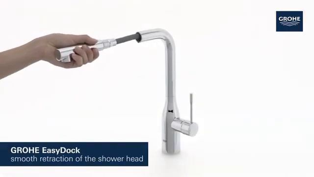 BATERII-LUX.ro - Baterie de bucatarie cu pipa inalta si dus Grohe Essence 30270000 смотреть онлайн