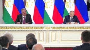 Владимир Путин и Эмомали Рахмон сделали заявления для СМИ