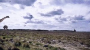 Стадо завроподов на поле около Хвастовичей в августе 2024 года.