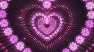 Pink Heart Background💖Love Heart Tunnel Background Video No Sound | Heart Wallpaper Video [2 Hours]
