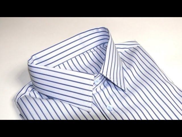 Жесткий рубашечный воротник с отрезной стойкой. Шьем сами. Shirt collar with a detachable stand.