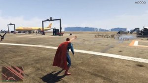 SUPERMAN SHOOTS LASER BEAM AT BULLETS IN GTA 5! | gta 5 mods