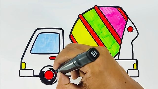 MEWARNAI GAMBAR TRUK MOLEN - BELAJAR MEWARNAI GAMBAR UNTUK ANAK PAUD DAN ANAK TK