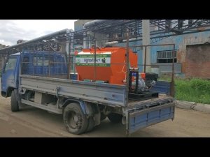 установка гидропосева газона