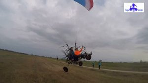 Взлёт и посадка паралёта. 13.05.2016. Ясенская Переправа.