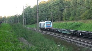 БКГ2 с грузовыми платформами. Белорусская железная дорога