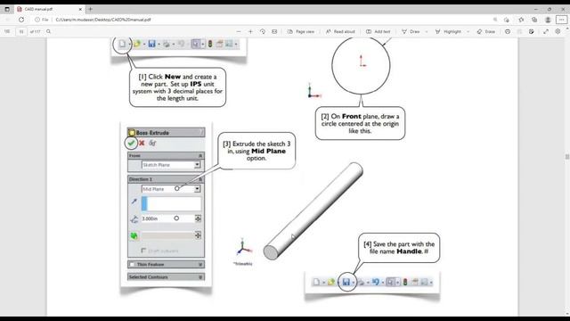 Shaft Assembly with threading | Solidworks tutorials | Assembly drawing